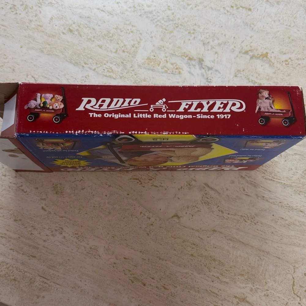 RADIO FLYER Red Wagon for Kids Model No 5 miniature open box